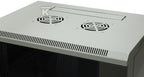 Szafa wisząca 19" niedzielona 12U 600X450X635,kolor szafy- RAL 7044 ,kolor drzwi- RAL 7010