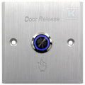 Przycisk opuszczenia posesji "EURA" PB-03H5 - podtynkowy, stop aluminium, szeroki, DC 12V