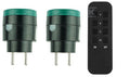 Gniazda sterowane radiowo "EL HOME" RCS-60H6v2R - czarne, AC 230V/ 50Hz, 433,92 MHz, 10A, IP44, Typ E, zasięg do 40m ( 2 dniazda)
