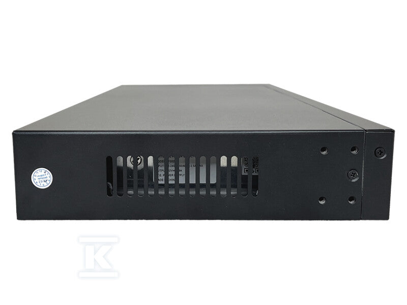 Zarządzalny przełącznik L2 (switch) 16 portów RJ45 PoE+ 1Gb/s + 2 porty SFP Uplink 1Gb/s (budżet mocy 150W) + 1 port konsolowy RJ45 AVIZIO