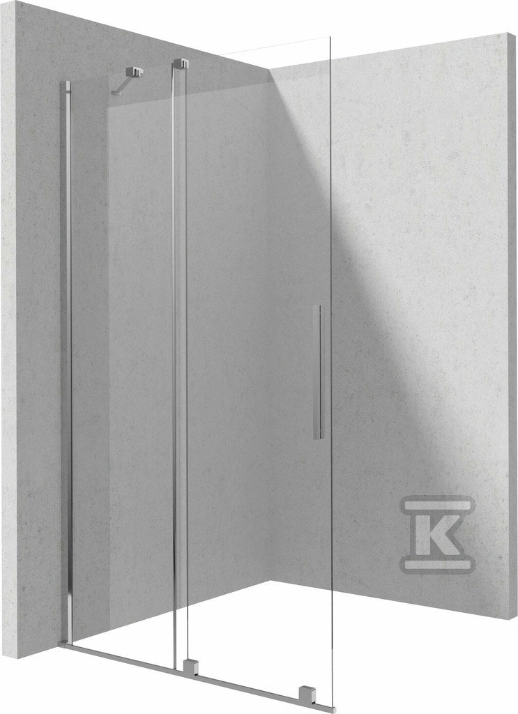 Ścianka prysznicowa walk-in - przesuwna Prizma, chrom