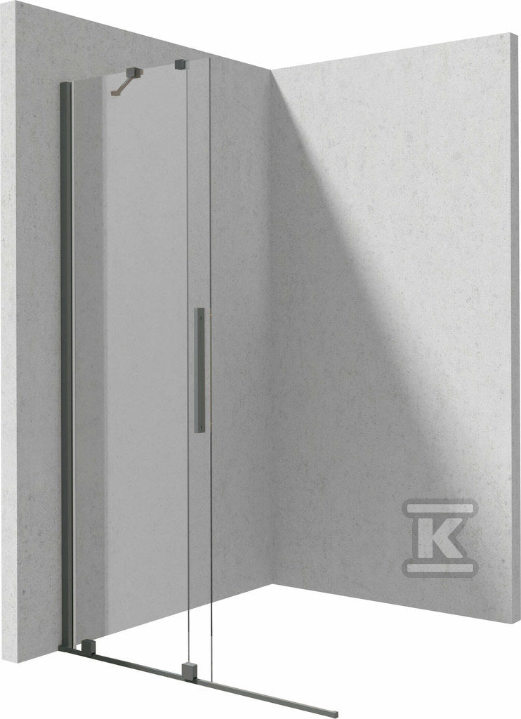 Ścianka prysznicowa walk-in - przesuwna Prizma, titanium