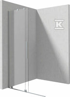 Ścianka prysznicowa walk-in - przesuwna Prizma, stal szczotkowana