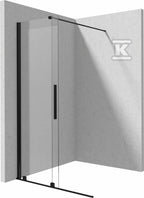 Ścianka prysznicowa walk-in - przesuwna Prizma, nero