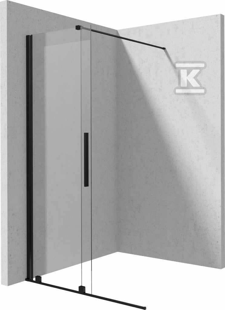 Ścianka prysznicowa walk-in - przesuwna Prizma, nero