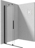 Ścianka prysznicowa walk-in - przesuwna Prizma, nero