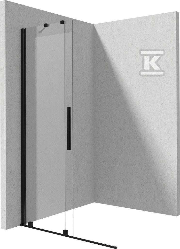 Ścianka prysznicowa walk-in - przesuwna Prizma, nero