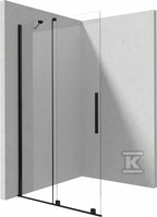 Ścianka prysznicowa walk-in - przesuwna Prizma, nero