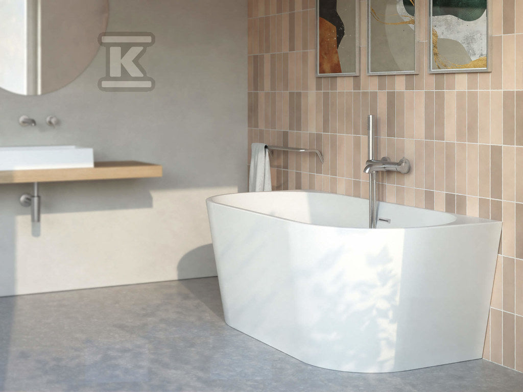 Wanna akrylowa przyścienna/wolnostojąca - 160 cm Silia, biały