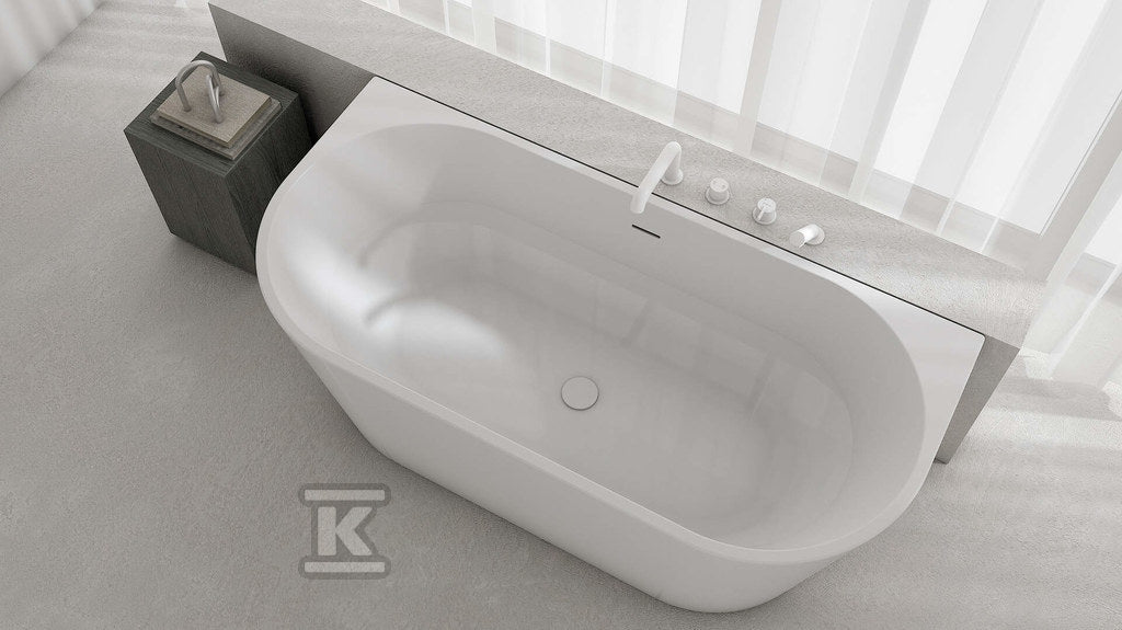 Wanna akrylowa przyścienna/wolnostojąca - 160 cm Silia, biały
