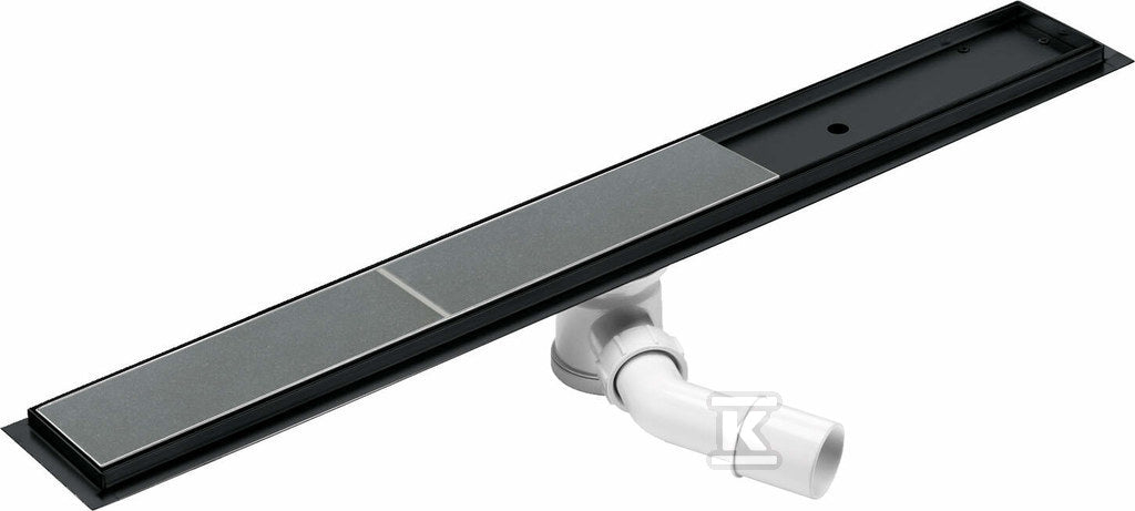 Odpływ liniowy podłogowy 70 cm - Odwracalny, nero