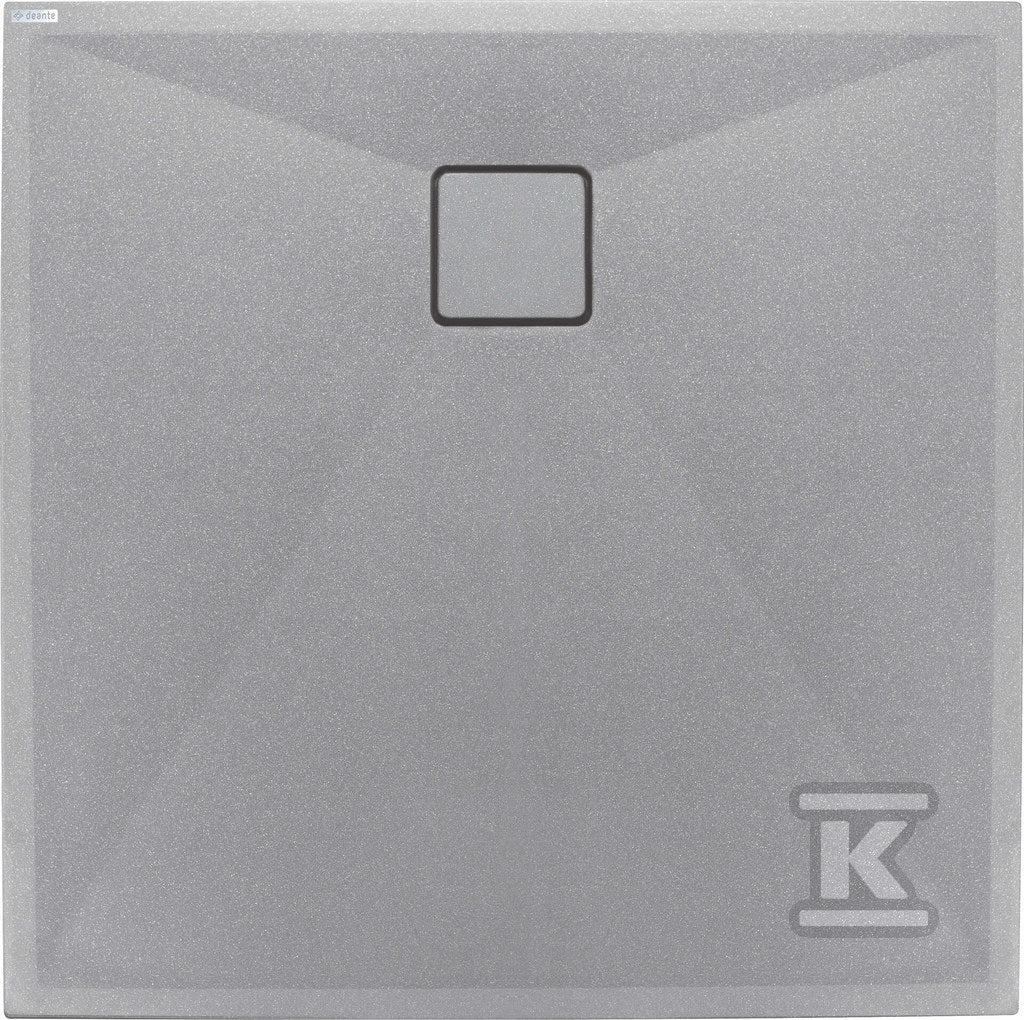 Brodzik granitowy kwadratowy 80x80 cm Correo, szary metalik