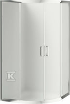 Kabina prysznicowa półokrągła Funkia 80x80 cm - wysokość 170 cm, chrom
