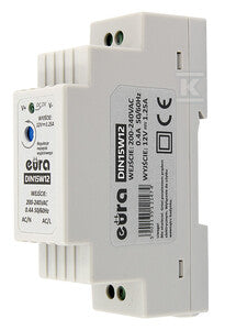 Zasilacz DIN "EURA" DIN15W12 12V 1,25 A DC