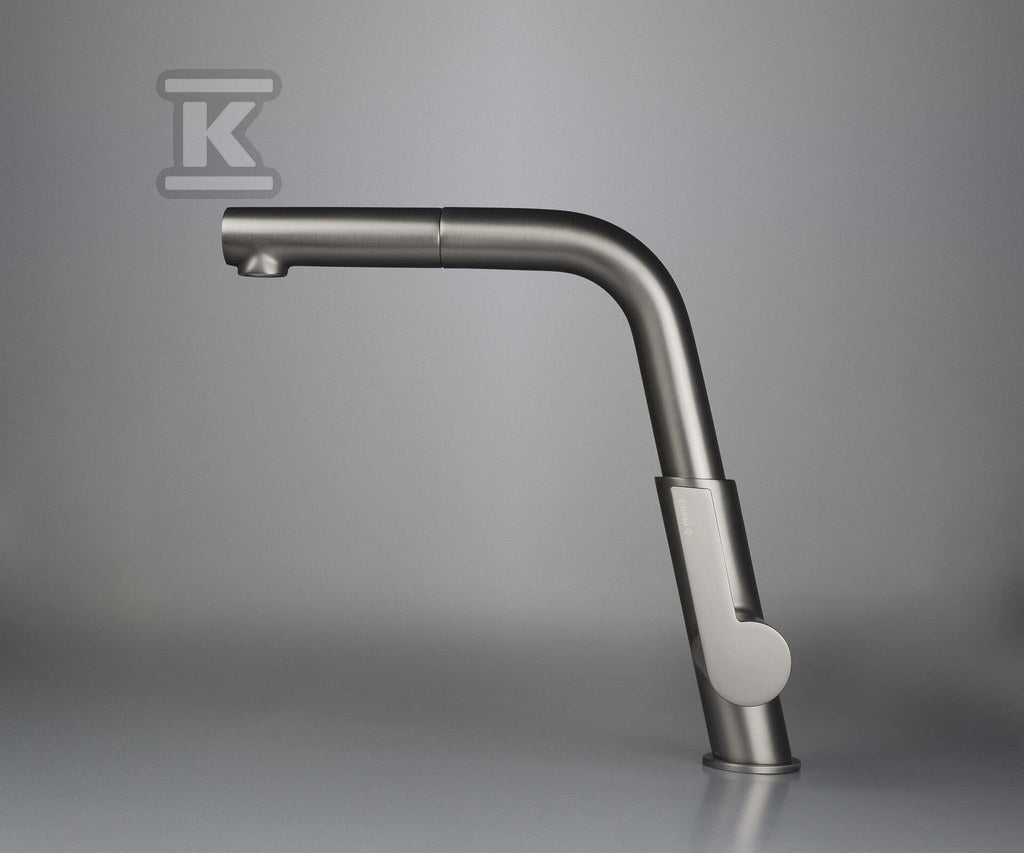 Bateria kuchenna z wyciąganą wylewką Silia, titanium