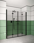 Drzwi prysznicowe systemu Kerria Plus Kerria Plus 80 cm - składane, nero