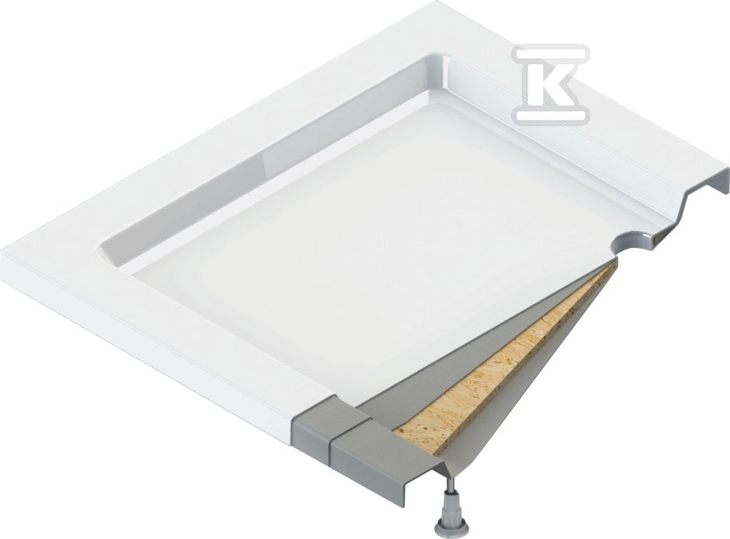 Brodzik akrylowy kwadratowy 80 cm Jasmin, biały