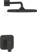 Zestaw prysznicowy CUBEO podtynkowy z deszczownicą Tempesta 250 matte black ogranicznik przepływu 9 5 l/min.ramie prysznica 380 mm