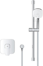 Bateria prysznicowa CUBEO podtynkowa z zestawem prysznicowym chrom ogranicznik przepływu 7 4 l/min.drążek 600 mm