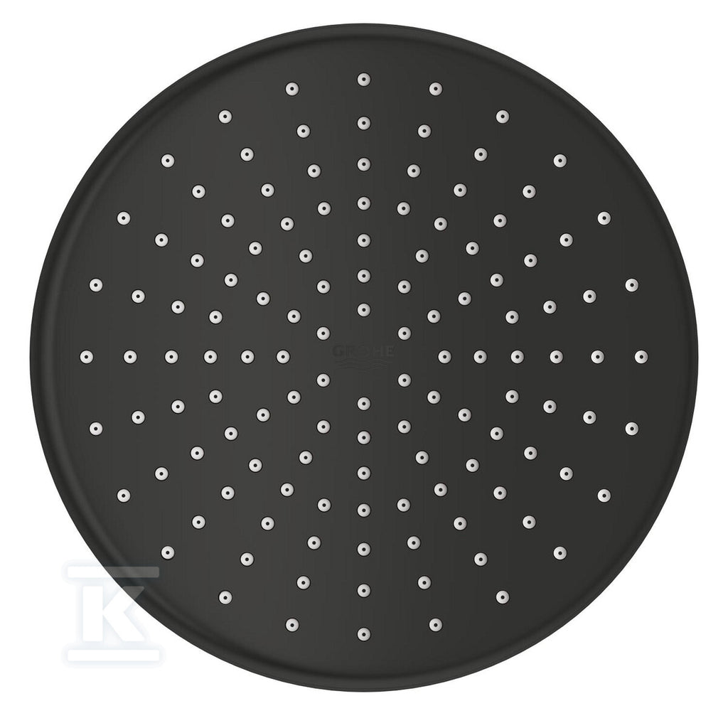 Tempesta 210 Deszczownica z ramieniem 286 mm, 1 strumień (Rain), matte black, oszczędność wody Water Saving, ogranicznik przepływu 9,5 l/min