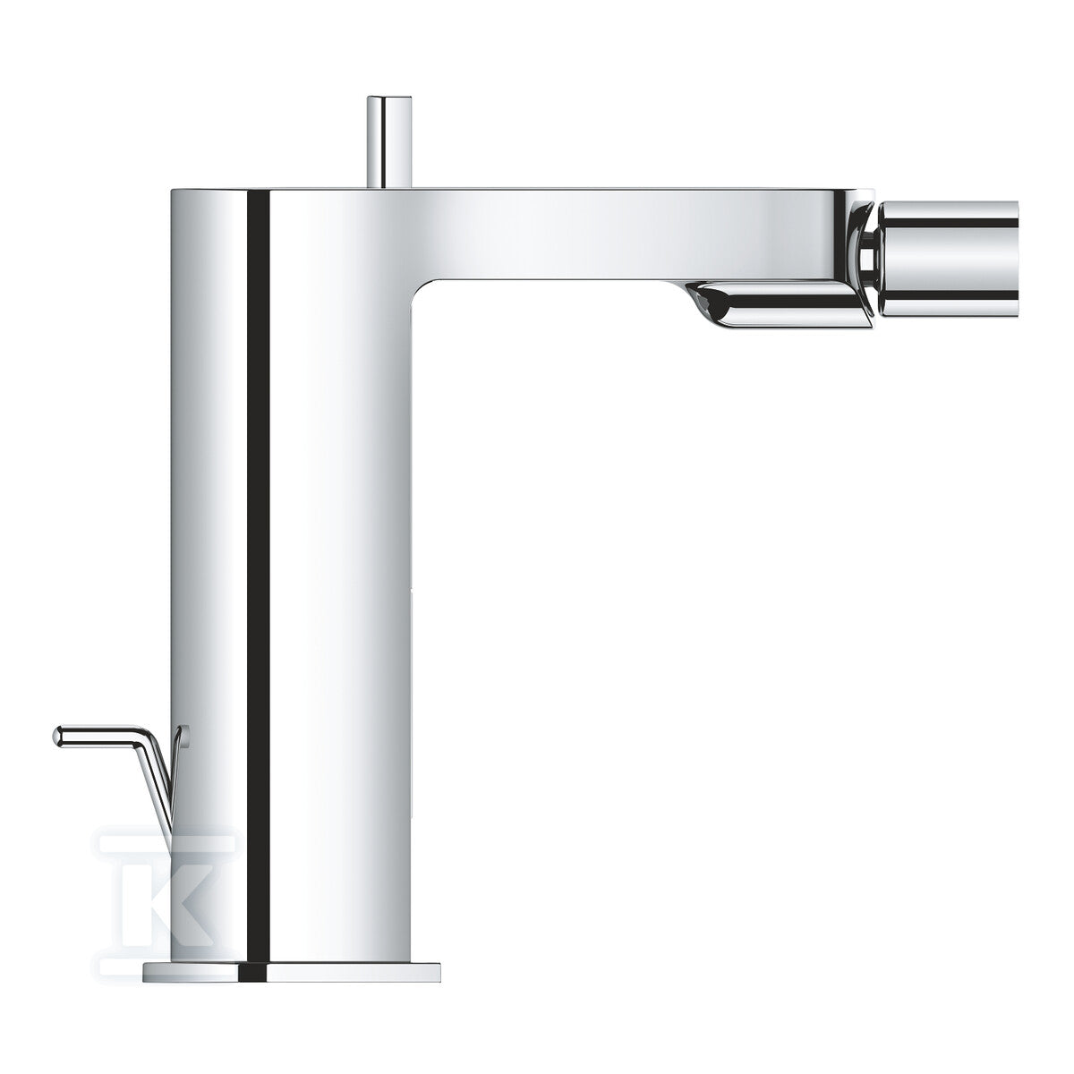 Bateria bidetowa Grohe Plus jednouchwytowa 1/2", chrom, głowica ceramiczna 28 mm, peraltor na przegubie, zestaw odpływowy z drążkiem