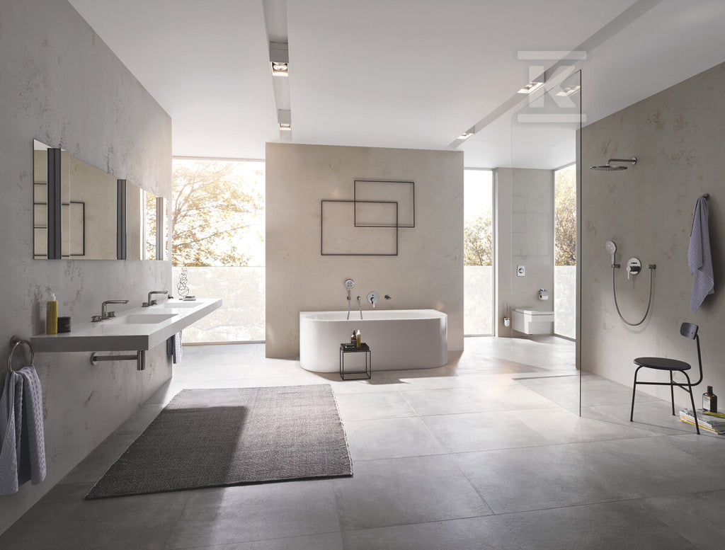 Kolanko przyłączeniowe Grohe Rainshower ścienne, brushed hard graphite