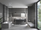 Kolanko przyłączeniowe ścienne Euphoria Cube, brushed hard graphite, z mocowaniem prysznica ręcznego