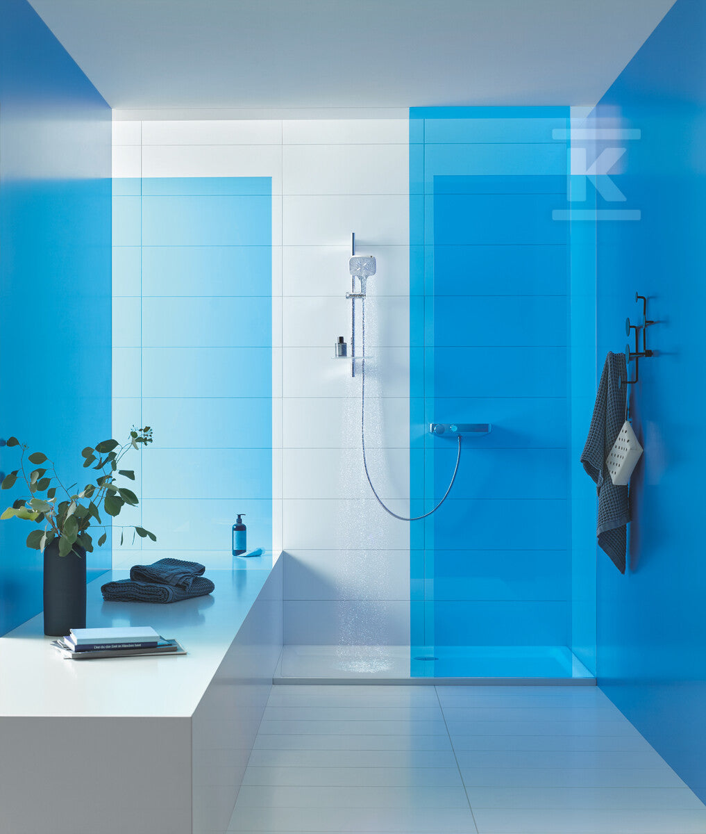 Zestaw prysznicowy Rainshower SmartActive 130 Cube z drążkiem prysznicowym 600 mm, 3 strumienie, chrom