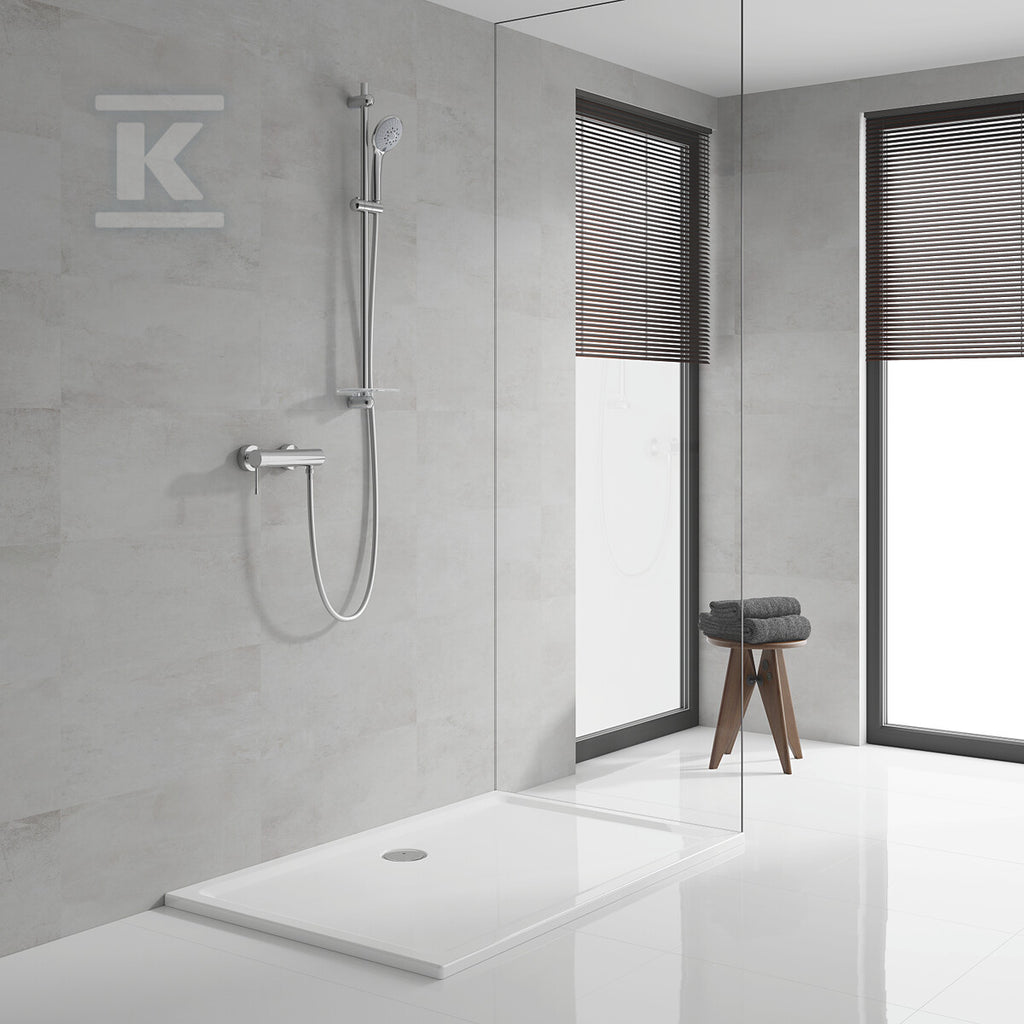 Euphoria 110 Champagne Zestaw z drążkiem prysznicowym, 3 strumienie, chrom, drążek prysznicowy 900 mm, Silverflex wąż prysznicowy 1750 mm, półka EasyReach