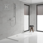 Euphoria 110 Champagne Zestaw z drążkiem prysznicowym, 3 strumienie, chrom, drążek prysznicowy 900 mm, Silverflex wąż prysznicowy 1750 mm, półka EasyReach