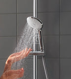 Euphoria 110 Massage Prysznic ręczny 3 strumienie (Rain, Massage, SmartRain), chrom, białe sitko, oszczędność wody Water Saving, ogranicznik przepływu 9,5 l/min