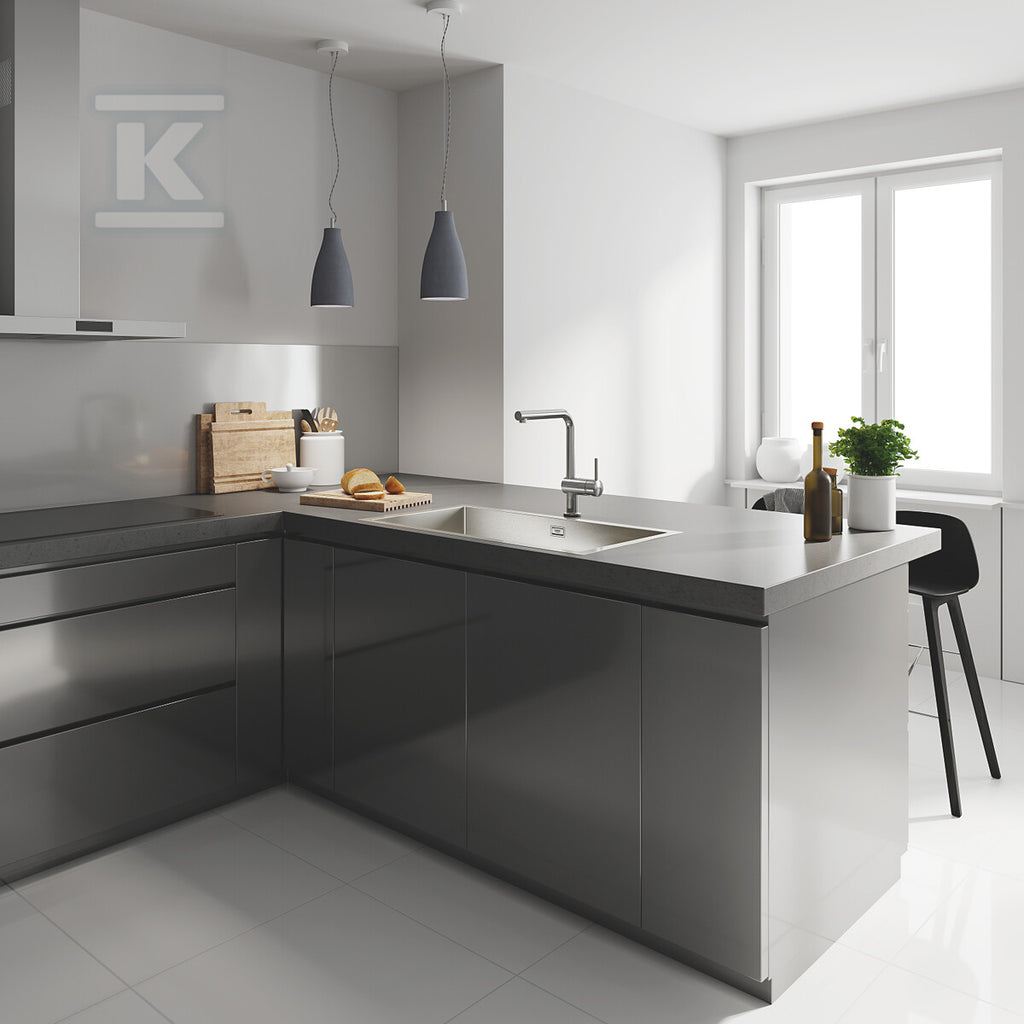 Bateria zlewozmywakowa Minta Touch elektroniczna jednouchwytowa, chrom, kąt obrotu wylewki 360°, głowica Ceramiczna 46 mm, wyciągana wylewka, dotykowe uruchamianie przepływu