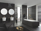 Bateria termostatyczna Grohtherm SmartControl do obsługi dwóch wyjść wody, brushed cool sunrise, blokada bezpieczeństwa, metalowa, okrągła rozeta, przełącznik SmartControl, montaż ścienny podtynkowy