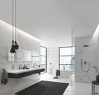 Bateria termostatyczna Grohtherm SmartControl do obsługi dwóch wyjść wody, brushed hard graphite, blokada bezpieczeństwa, metalowa, okrągła rozeta, przełącznik SmartControl, montaż ścienny podtynkowy