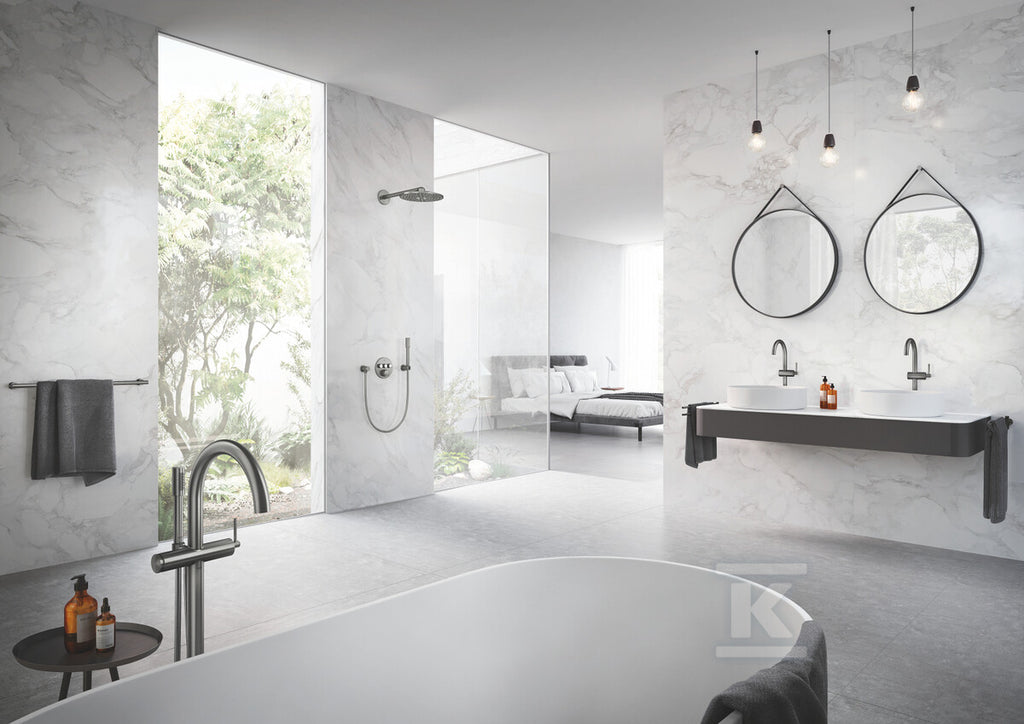 Kolanko przyłączeniowe Grohe Rainshower ścienne, brushed hard graphite