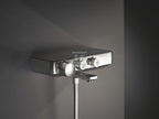 Bateria wannowa Grohe Grohtherm SmartControl z termostatem, chrom, montaż ścienny natynkowy, blokada bezpieczeństwa, przełącznik SmartControl, nienagrzewający się korpus, radełkowane uchwyty, półka EasyReach