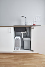 Zestaw startowy Grohe Blue Home z wylewką w kształcie L, chrom, bateria, filtr 600 l, chłodziarka i butla CO2, dostęp do wody zwykłej i filtrowanej / gazowanej, kąt obrotu wylewki 360° moduł Buetooth, głowica Ceramiczna 28 mm, wyciągana wylewka