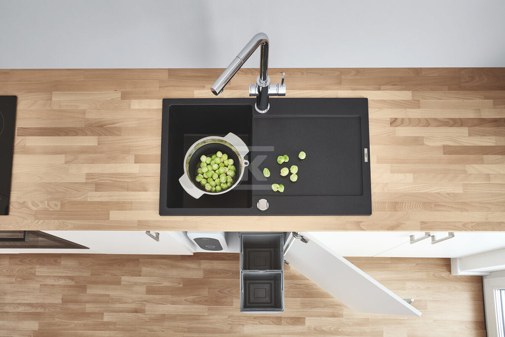 Zestaw startowy Grohe Blue Home z wylewką w kształcie L, chrom, bateria, filtr 600 l, chłodziarka i butla CO2, dostęp do wody zwykłej i filtrowanej / gazowanej, kąt obrotu wylewki 360° moduł Buetooth, głowica Ceramiczna 28 mm, wyciągana wylewka