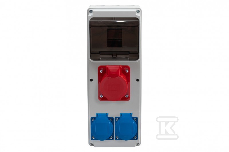 Rozdzielnica ULISSE 6M MIDI - gniazda 32A 5p, 2x230V
