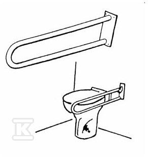 Uchwyt Metalia Help podwójny stały 83 cm,biały