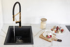 Zlew granitowy CHICHI 1 komorowy 48x39cm z syfonem