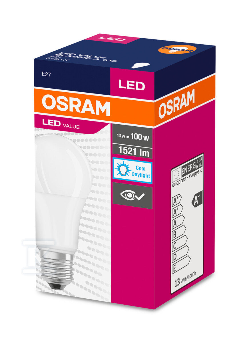 LED VALUE CL A FR 100 13W/865 E27