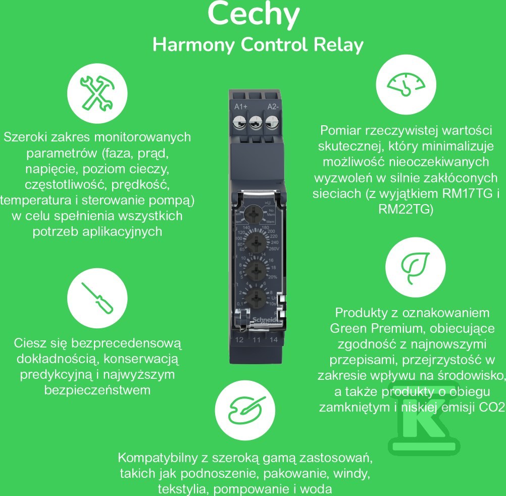 Przekaźnik kontroli fazy 183 528V AC, styk 1 C/O 5A