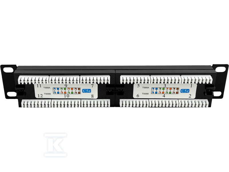 Patch panel UTP 12 portów LSA 10" 1U