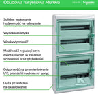 Obudowa natynkowa Mureva (dawna Kaedra) IP65 MRV-3-18-NT-T drzwi transparentne 3 rzędy 18 modułów/rząd