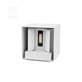 Oprawa ścienna solarna V-TAC 9W LED COB regulowana biała kostka 15x15cm IP65 VT-11109 4000K 860lm