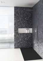 Brodzik kompozytowy Stabilsound Plus "Etrusco Black Stone" 90x120x3 cm, prostokątny