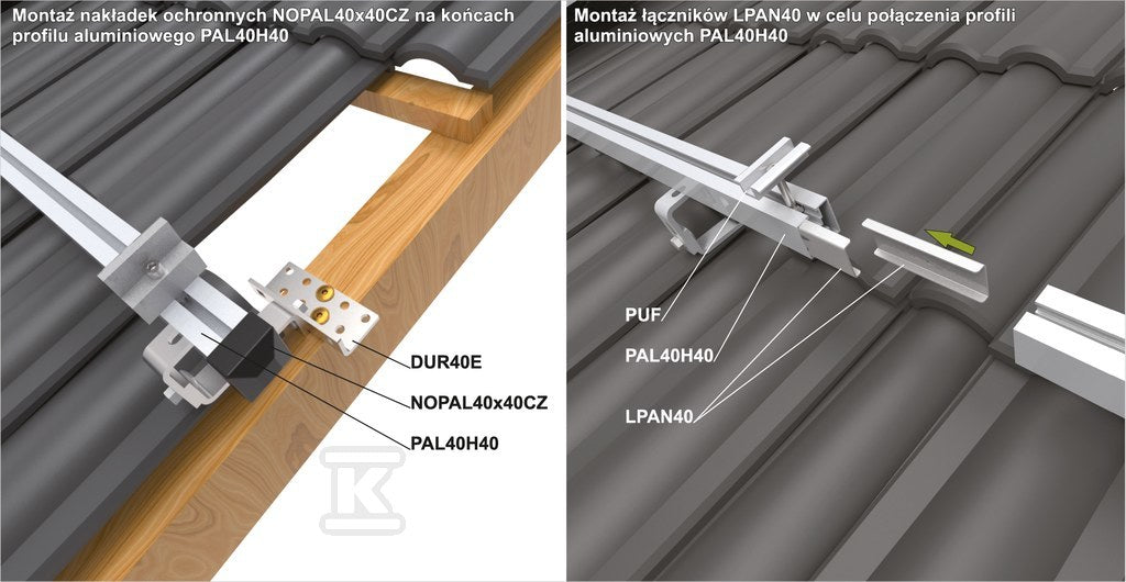 Profil aluminiowy PAL40H40/6,3
