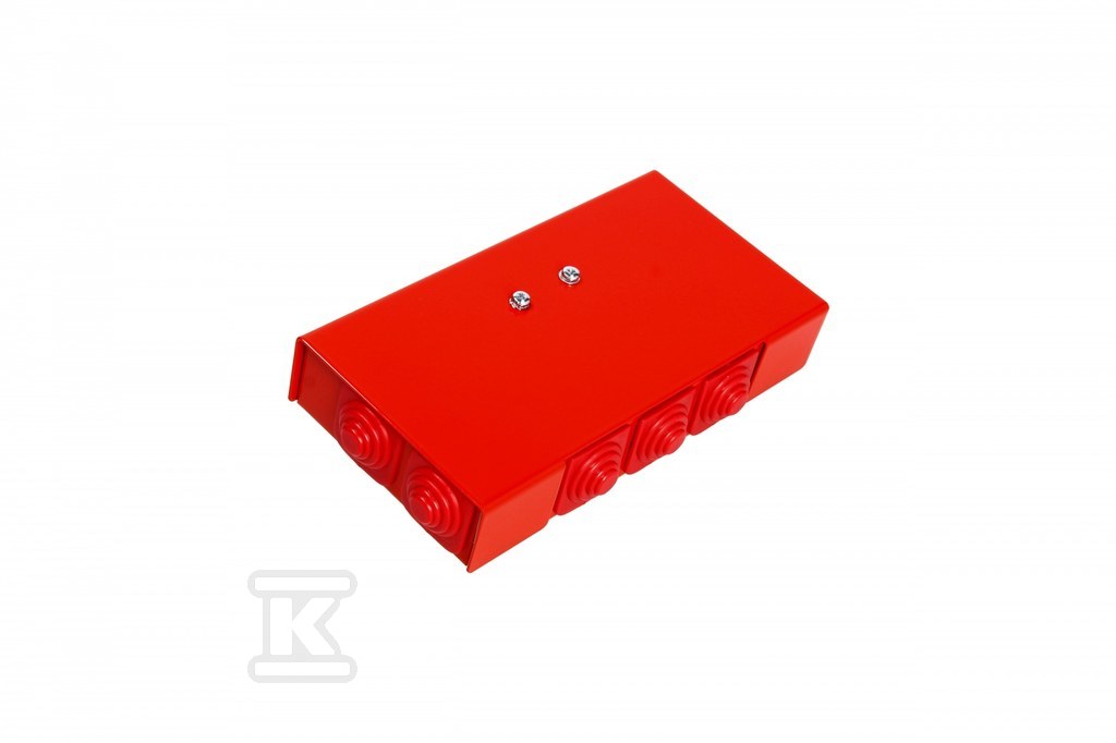 Puszka przeciwpożarowa, prostokątna, E90, z bezpiecznikiem 0,375A, 2x3x4mm2, 166x88x30 mm, PIP-2AN B2x3x4