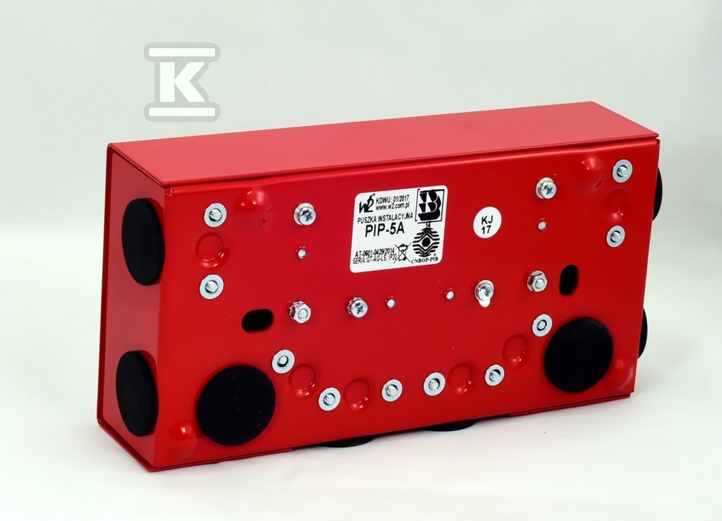 Puszka przeciwpożarowa, prostokątna, E90, rozgałęźna, 4x2x4mm2, 4x3x4mm2, 174x92x47 mm, PIP-5A R4x2x4,4x3x4